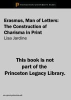Erasmus, man of letters : the construction of charisma in print /