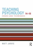 Teaching psychology 14-19 issues & techniques /
