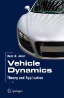 Vehicle Dynamics: Theory and Application