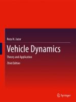 Vehicle Dynamics Theory and Application /