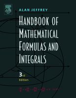 Handbook of mathematical formulas and integrals