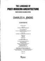 The language of post-modern architecture /