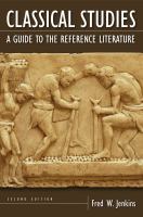 Classical studies : a guide to the reference literature /