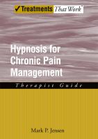 Hypnosis for chronic pain management therapist guide /