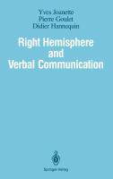 Right hemisphere and verbal communication /