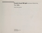 Frank Lloyd Wright versus America : the 1930s /