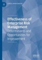 Effectiveness of Enterprise Risk Management Determinants and Opportunities for Improvement /