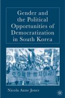 Gender and the political opportunities of democratization in South Korea