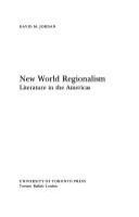 New world regionalism : literature in the Americas /