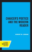 Chaucer's Poetics and the Modern Reader