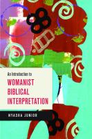 An introduction to womanist biblical interpretation /