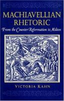 Machiavellian rhetoric : from the Counter-Reformation to Milton /