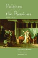 Politics and the Passions, 1500-1850.