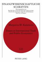 Essays in international trade and public economics