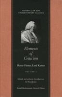 Elements of criticism : the sixth edition /