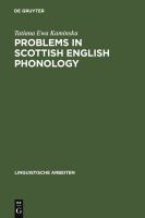 Problems in Scottish English Phonology.