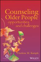 Counseling older people opportunities and challenges /