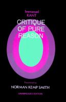 Critique of pure reason. /