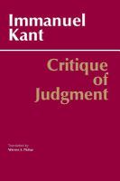 Critique of judgment /