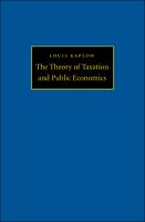 The theory of taxation and public economics /