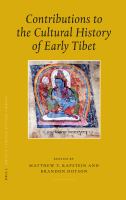 Contributions to the Cultural History of Early Tibet.