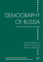 Demography of Russia From the Past to the Present /