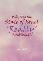 Why was the state of Israel 'really' established?