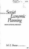 Studies in Soviet economic planning /