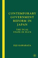 Contemporary Government Reform in Japan : The Dual State in Flux.