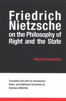 Friedrich Nietzsche on the Philosophy of Right and the State.