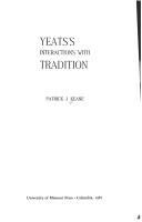 Yeats's interactions with tradition /
