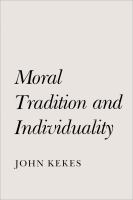 Moral tradition and individuality /