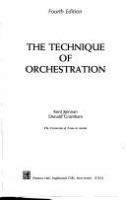 The technique of orchestration /