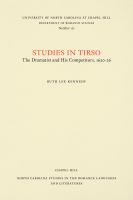 Studies in Tirso : the Dramatist and His Competitors, 1620-26.