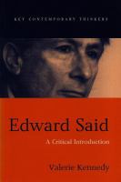 Edward Said : a critical introduction.