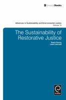 The Sustainability of Restorative Justice.