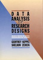 Data analysis for research designs : analysis-of-variance and multiple regression/correlation approaches /