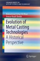 Evolution of Metal Casting Technologies A Historical Perspective /