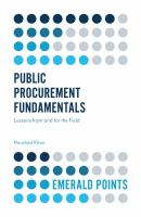 Public Procurement Fundamentals : Lessons from and for the Field.