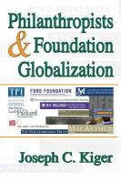 Philanthropists & foundation globalization /