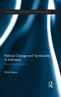 Political change and territoriality in indonesia privincial proliferation /