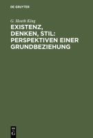 Existenz, Denken, Stil : Dargestellt Am Werk Soren Kierkegaards.