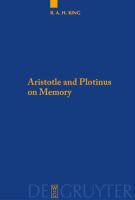 Aristotle and Plotinus on Memory.