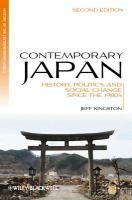 Contemporary Japan : History, Politics, and Social Change since The 1980s.