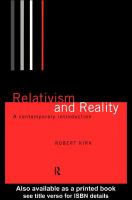 Relativism and reality a contemporary introduction /