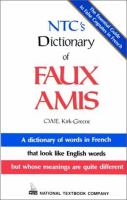 NTC's dictionary of faux amis /