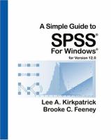 A simple guide to SPSS for Windows : for version 12.0 /