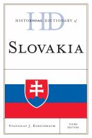 Historical Dictionary of Slovakia.