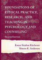 Foundations of ethical practice, research, and teaching in psychology and counseling