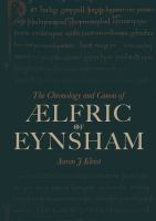 The chronology and canon of Ælfric of Eynsham /